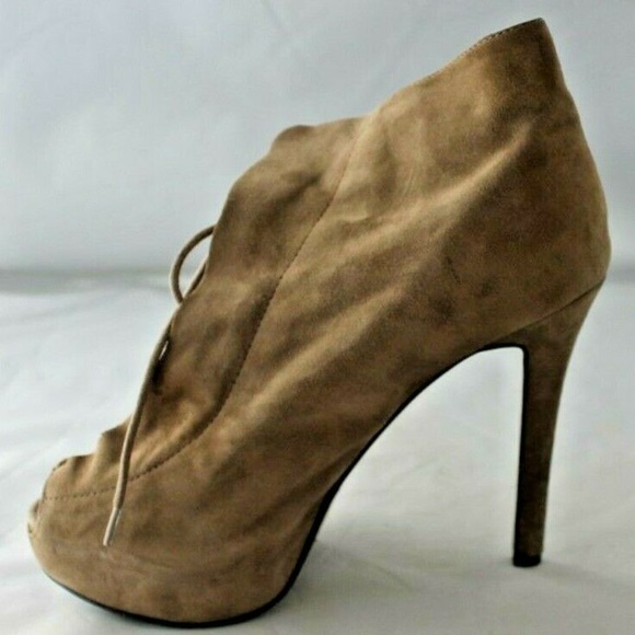 Nine West Peep Toe Ankle Boots 7 1/2 - Picture 5 of 8